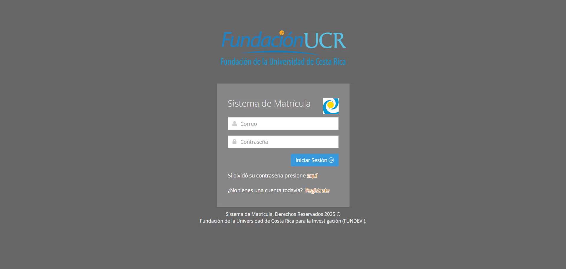 Página de Fundación UCR